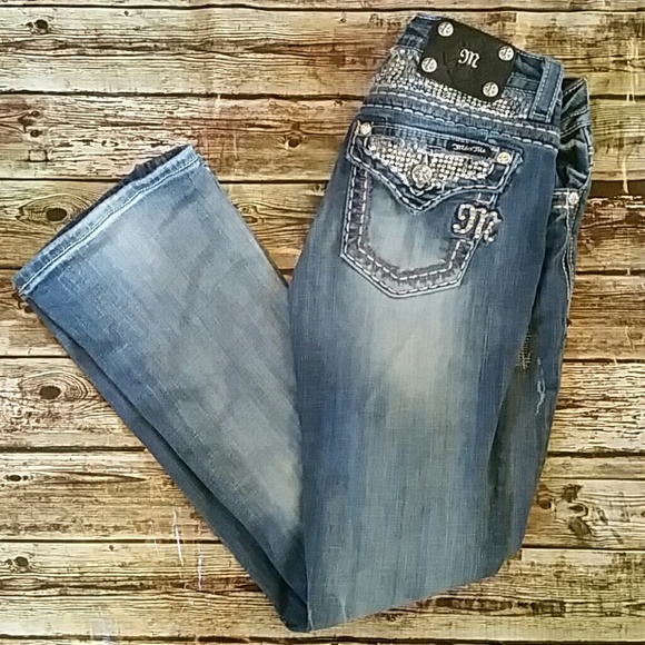 Miss Me Denim - Miss Me jeans distressed and bling- nice